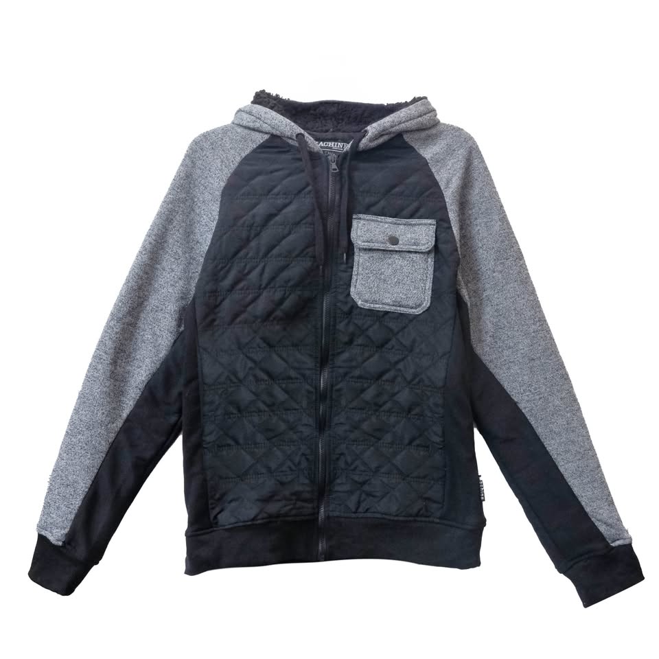 Men's Black/Gray Hooded Jacket