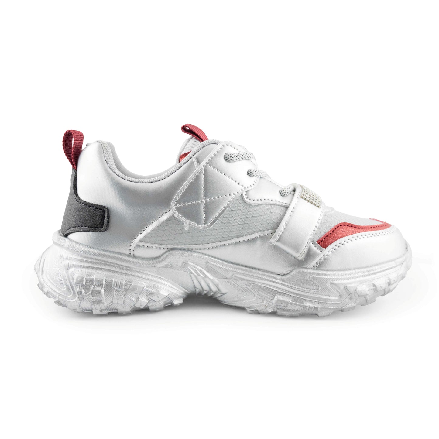 Youth Life Style Sneaker - B28127 Red/Sliver