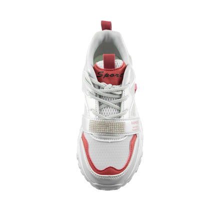Youth Life Style Sneaker - B28127 Red/Sliver